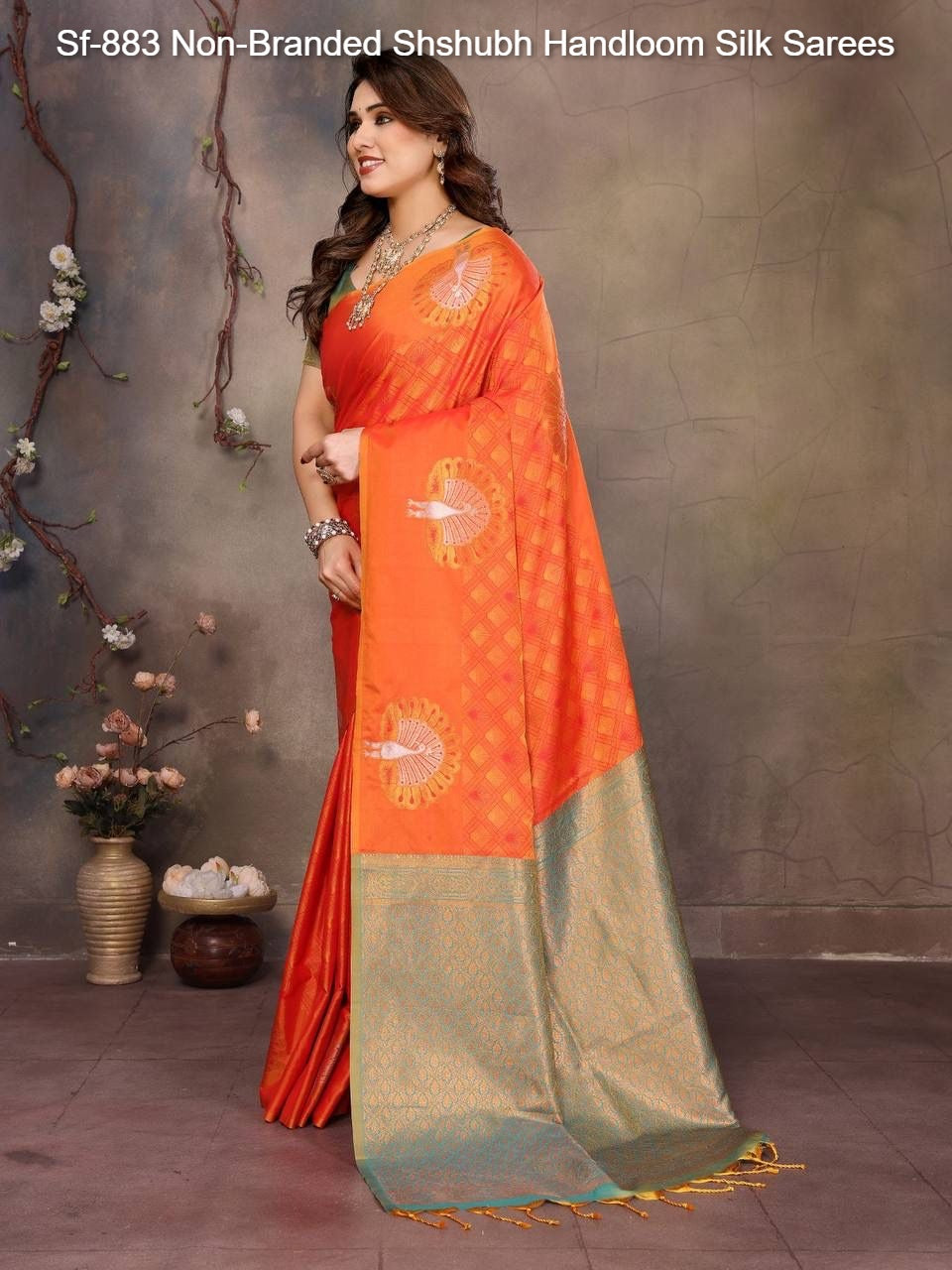 Sf-883 Non-Branded Shshubh Handloom Silk Sarees