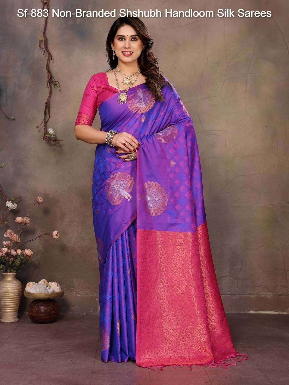Sf-883 Non-Branded Shshubh Handloom Silk Sarees