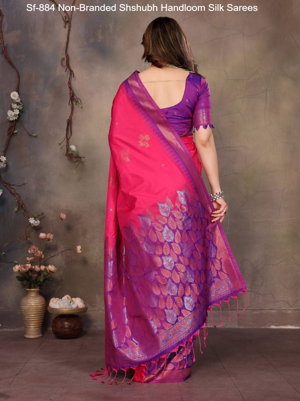 Sf-884 Non-Branded Shshubh Handloom Silk Sarees