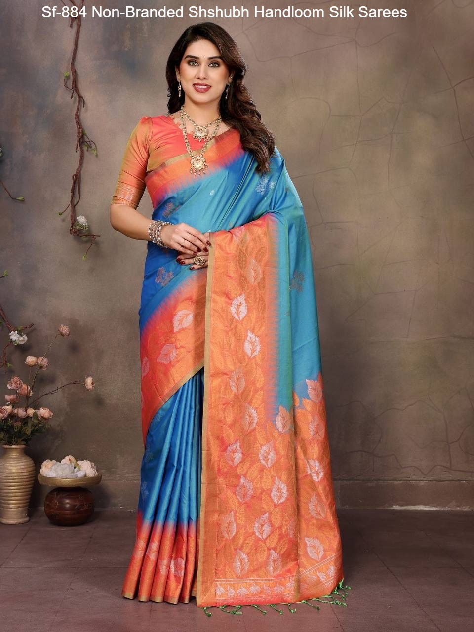 Sf-884 Non-Branded Shshubh Handloom Silk Sarees