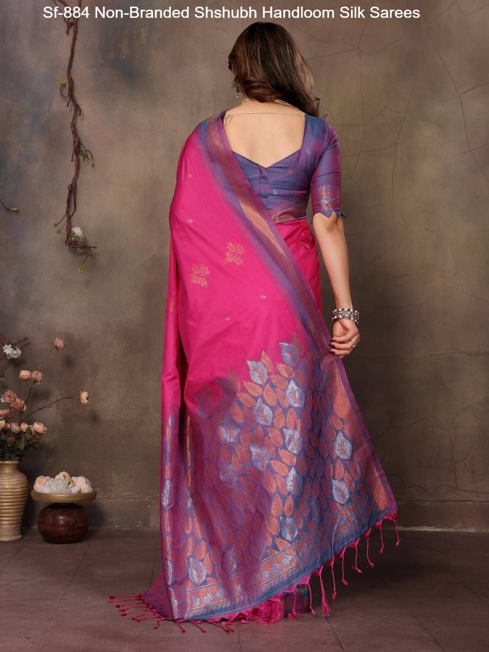 Sf-884 Non-Branded Shshubh Handloom Silk Sarees