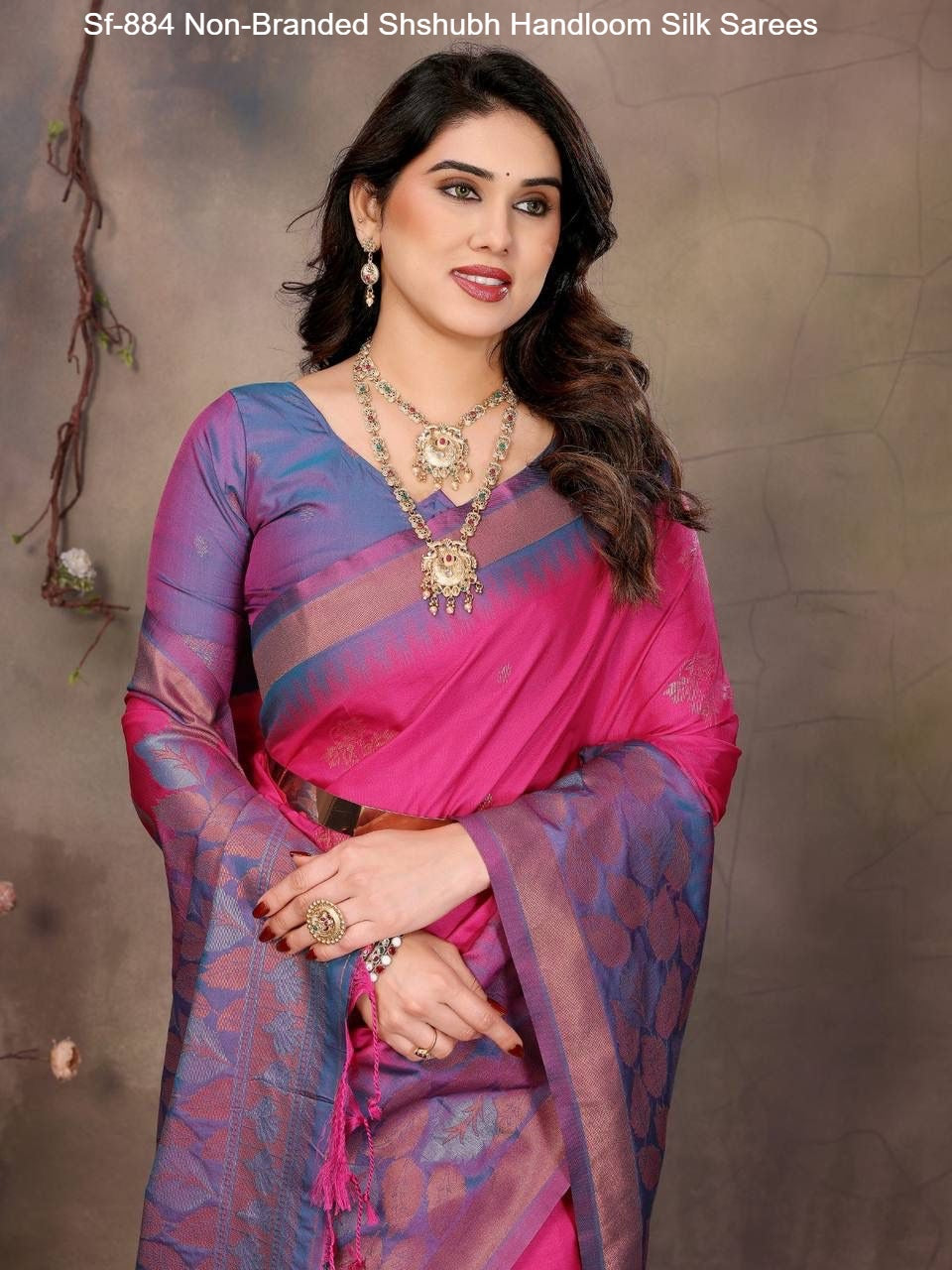 Sf-884 Non-Branded Shshubh Handloom Silk Sarees
