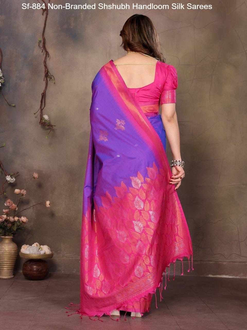 Sf-884 Non-Branded Shshubh Handloom Silk Sarees