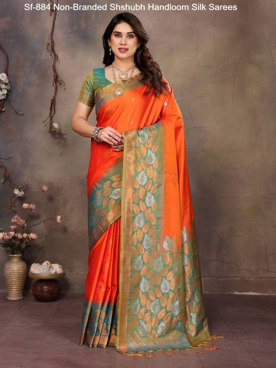 Sf-884 Non-Branded Shshubh Handloom Silk Sarees