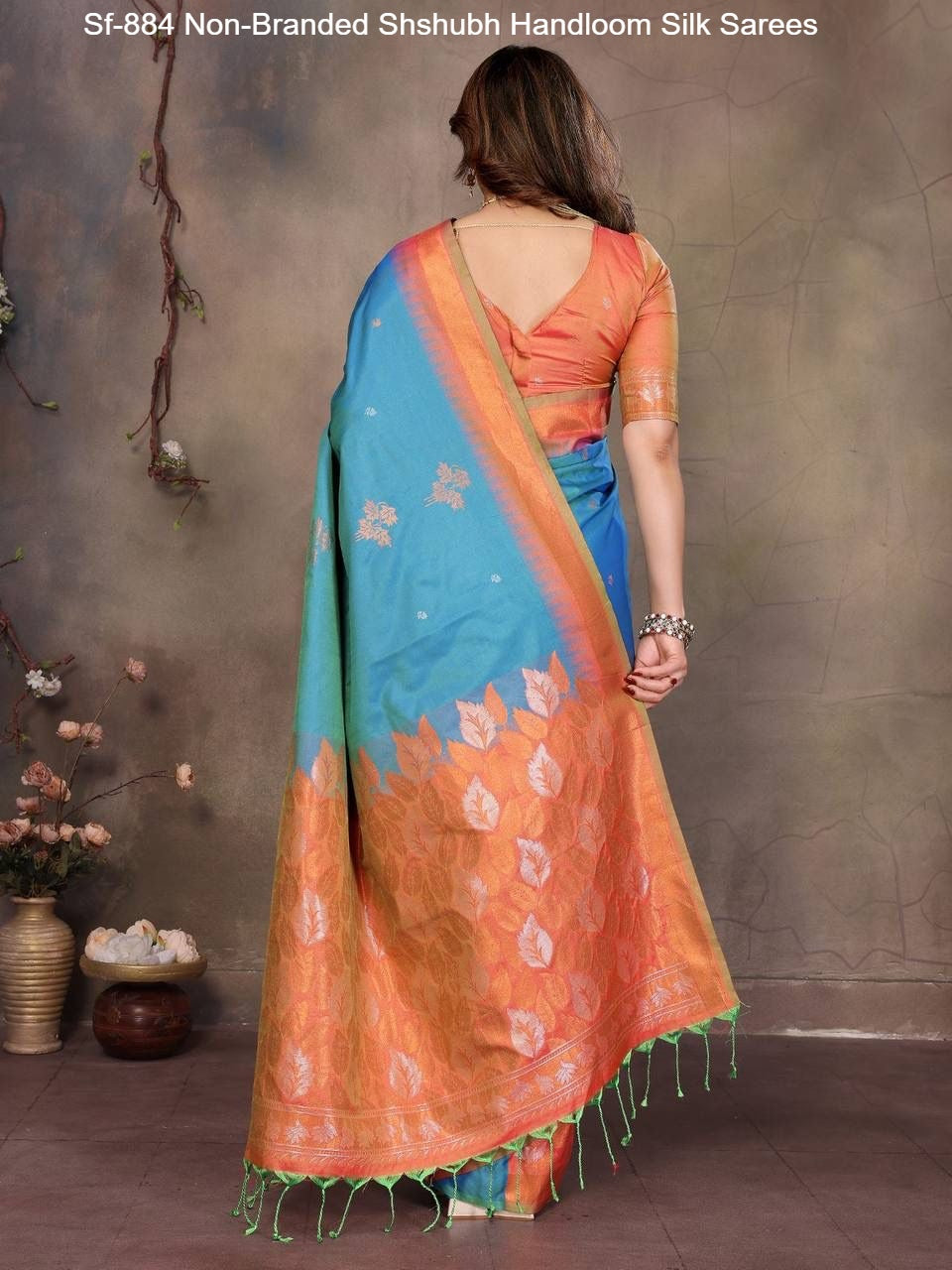 Sf-884 Non-Branded Shshubh Handloom Silk Sarees