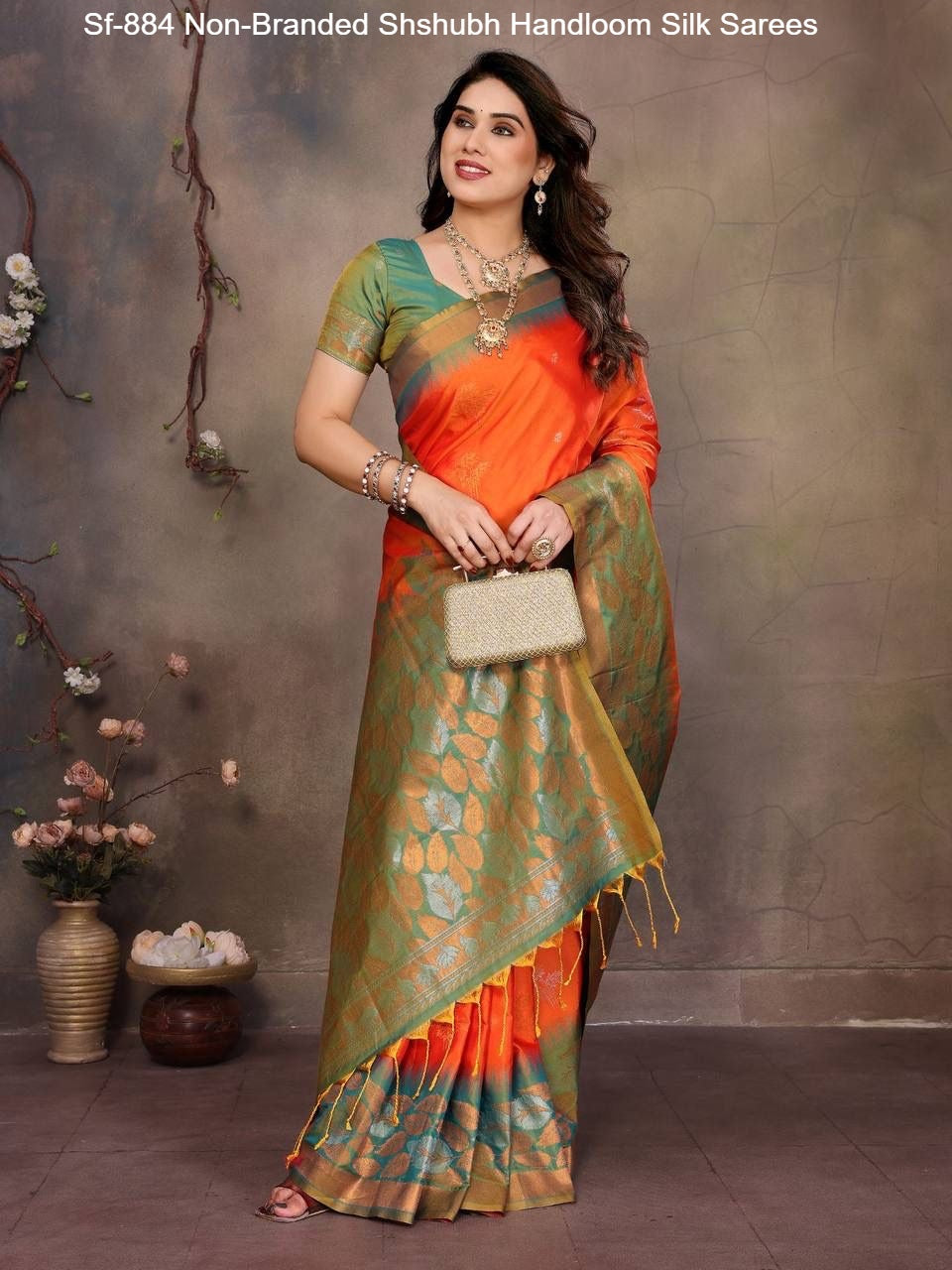 Sf-884 Non-Branded Shshubh Handloom Silk Sarees