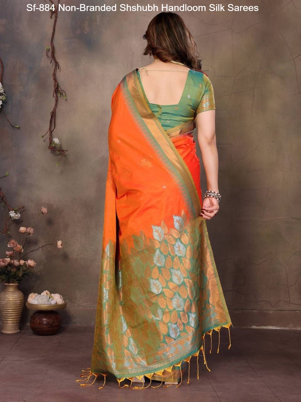 Sf-884 Non-Branded Shshubh Handloom Silk Sarees