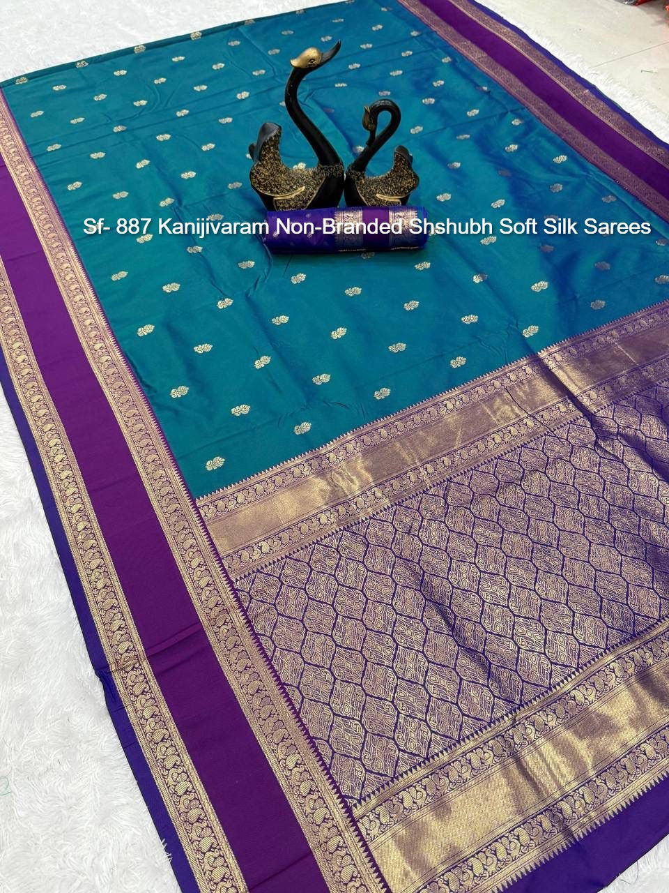Sf- 887 Kanijivaram Non-Branded Shshubh Soft Silk Sarees