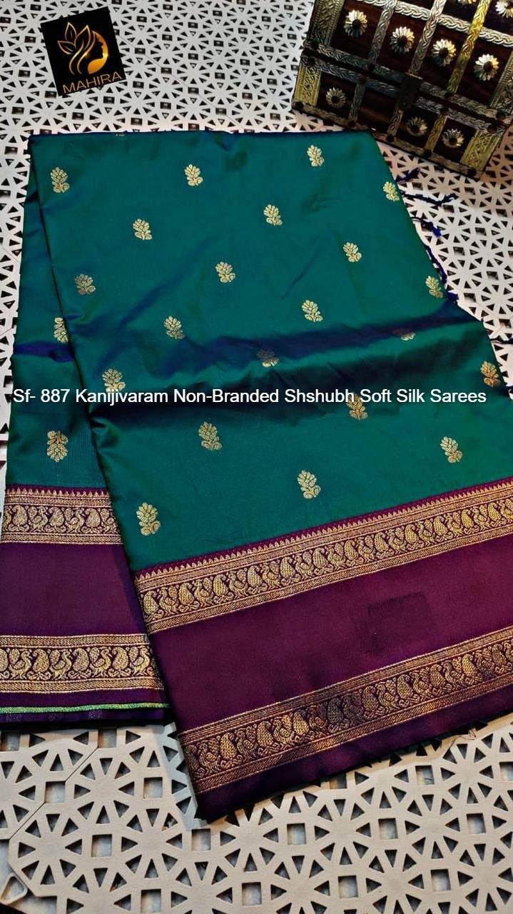 Sf- 887 Kanijivaram Non-Branded Shshubh Soft Silk Sarees