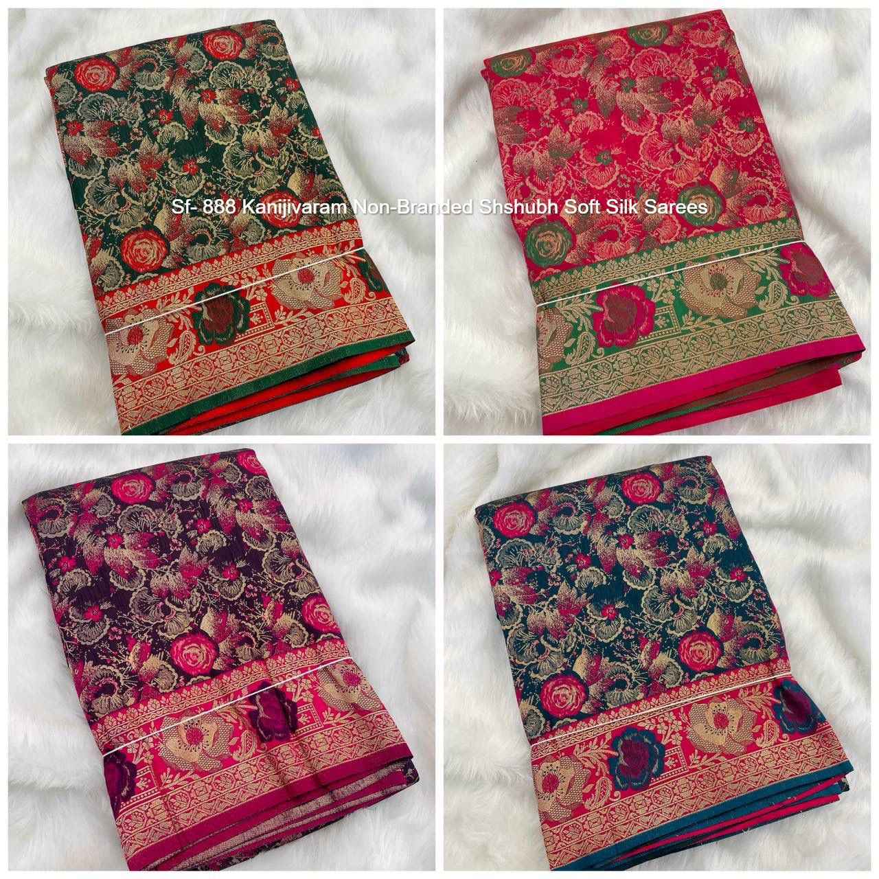 Sf- 888 Kanijivaram Non-Branded Shshubh Soft Silk Sarees