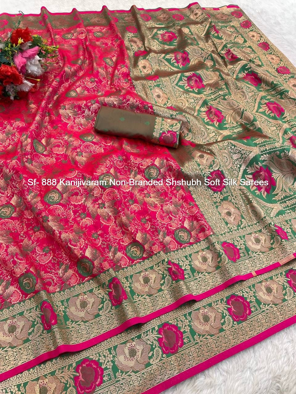 Sf- 888 Kanijivaram Non-Branded Shshubh Soft Silk Sarees