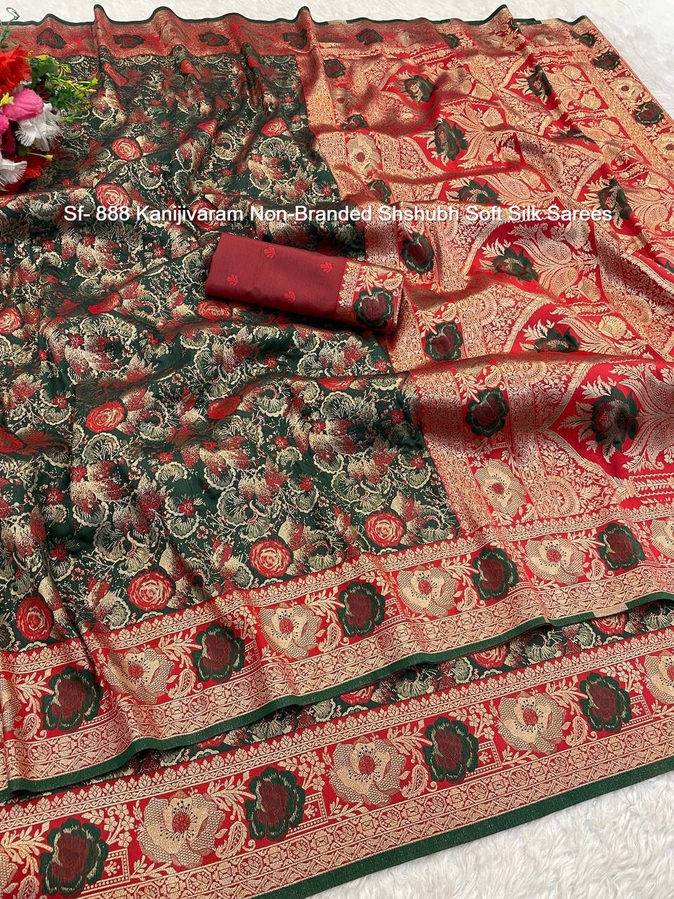 Sf- 888 Kanijivaram Non-Branded Shshubh Soft Silk Sarees