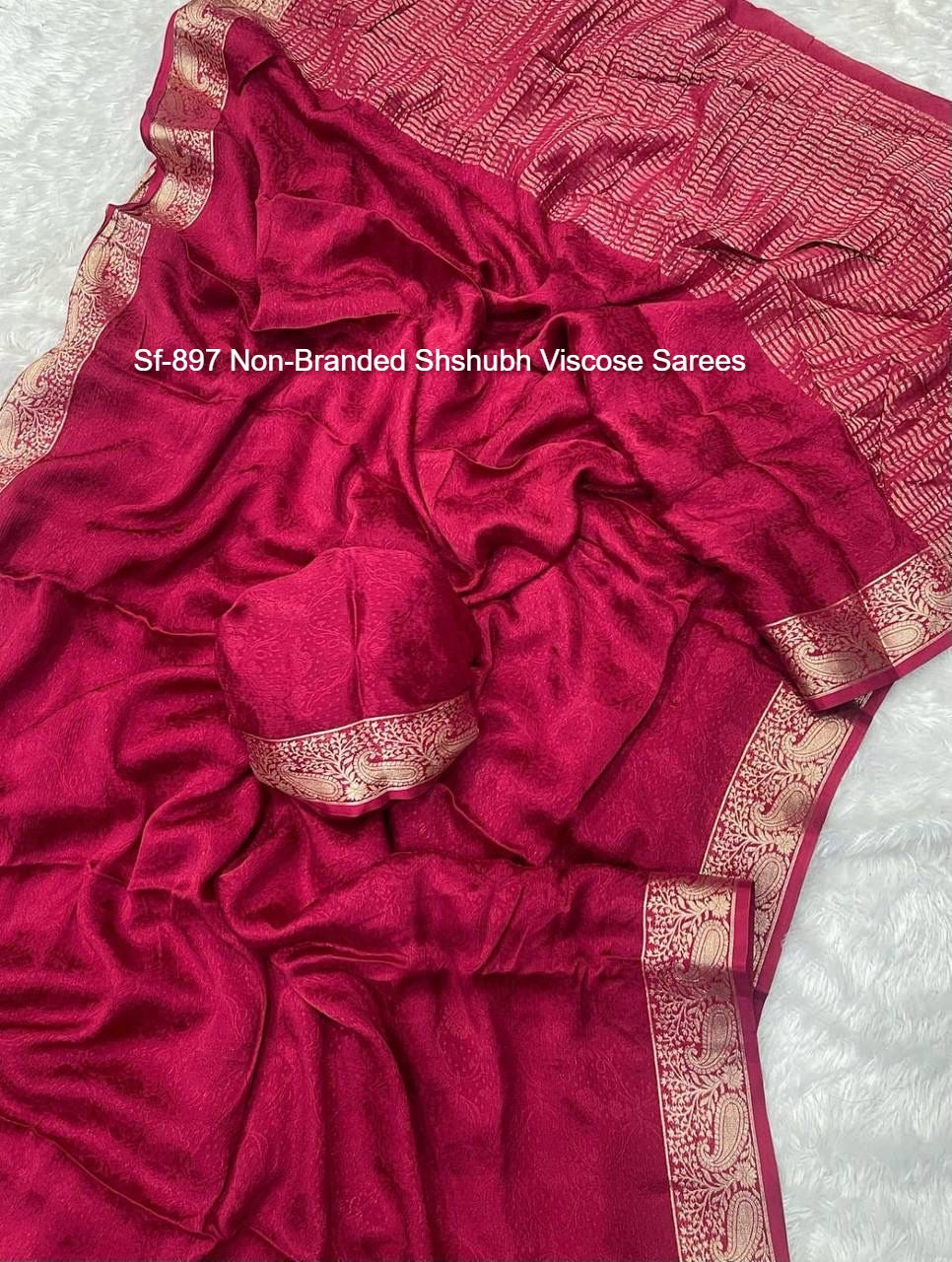 Sf-897 Non-Branded Shshubh Viscose Sarees