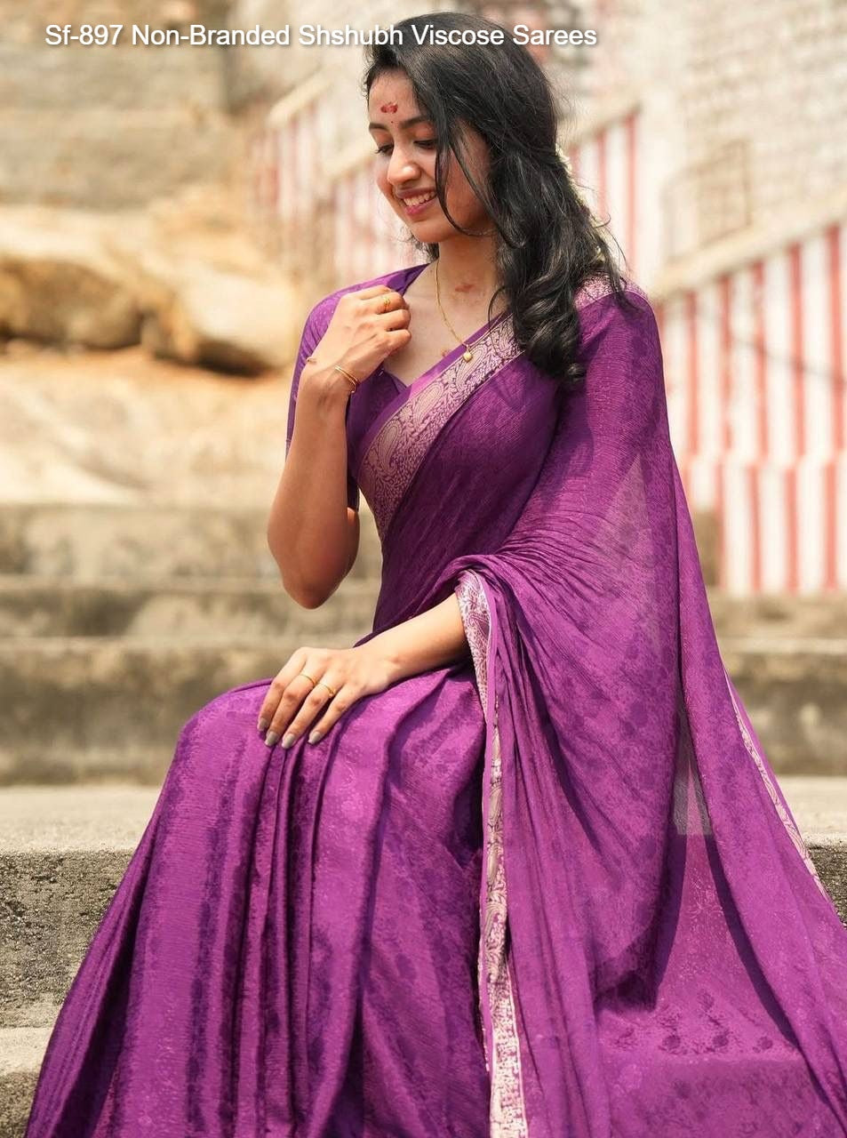 Sf-897 Non-Branded Shshubh Viscose Sarees