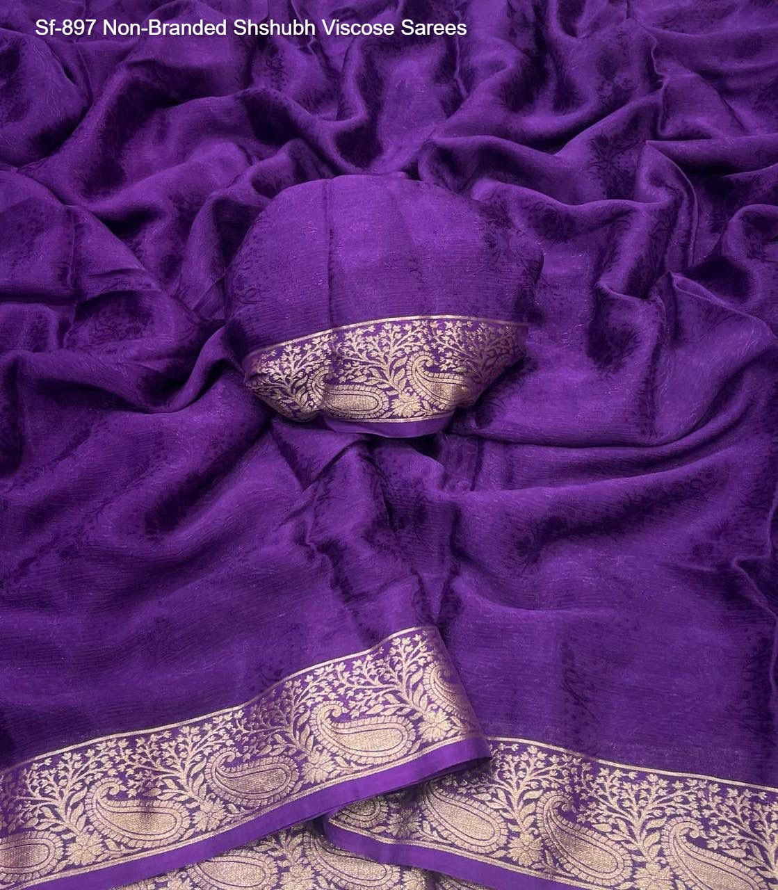 Sf-897 Non-Branded Shshubh Viscose Sarees
