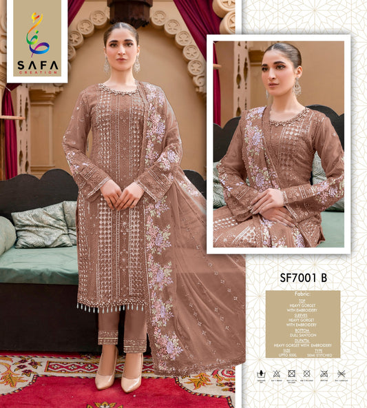 Sf7001-B Safa Creation Premium Georgette Pakistani Salwar Suits
