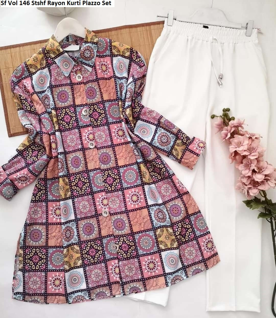 Sf Vol 146 Stshf Rayon Kurti Plazzo Set