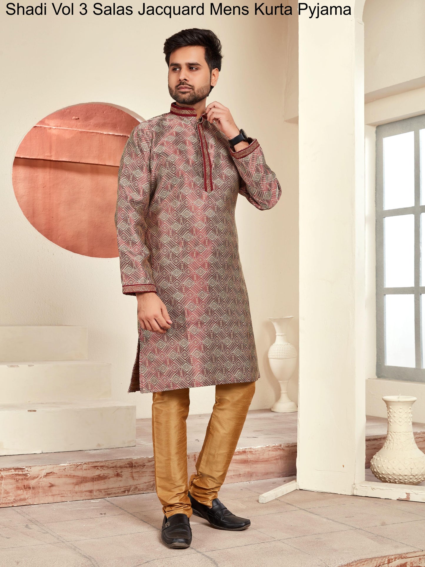 Shadi Vol 3 Salas Jacquard Mens Kurta Pyjama