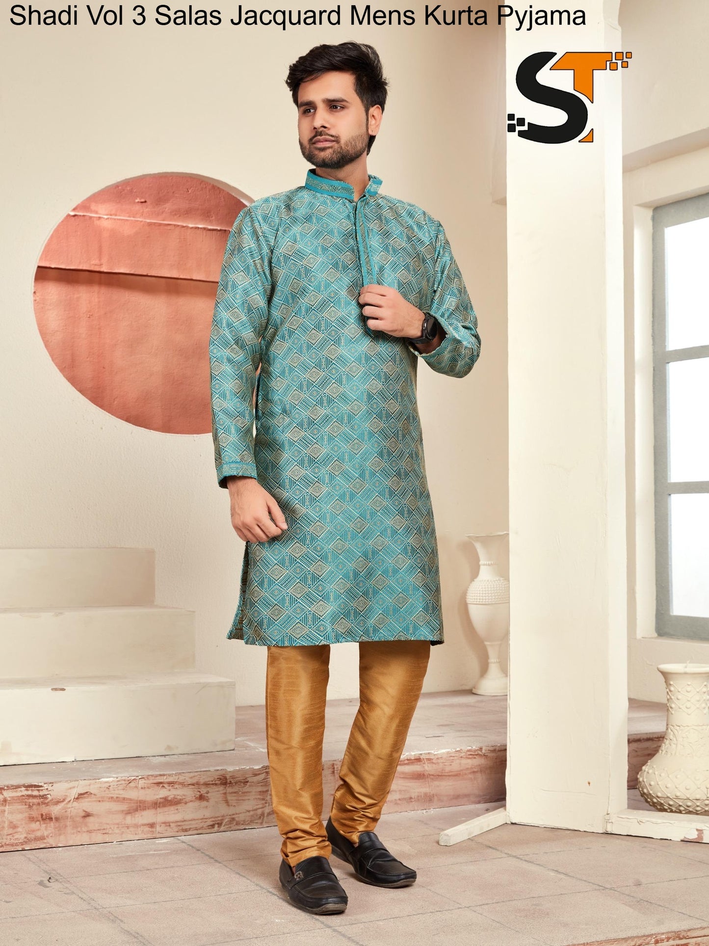 Shadi Vol 3 Salas Jacquard Mens Kurta Pyjama
