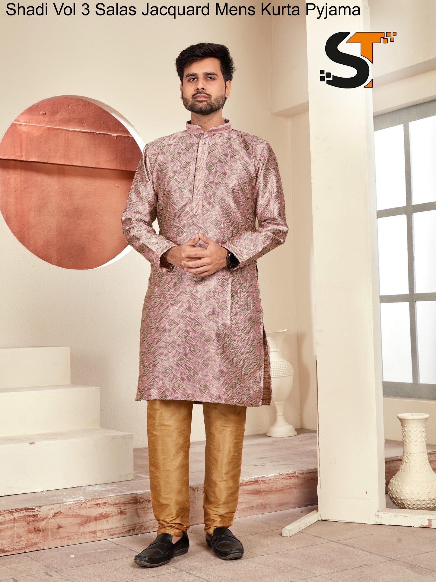 Shadi Vol 3 Salas Jacquard Mens Kurta Pyjama