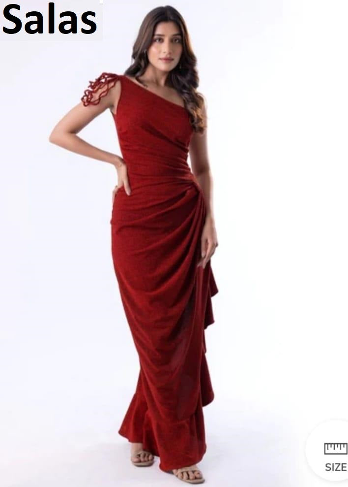Shiny Salas Off Sleeves Western Dress