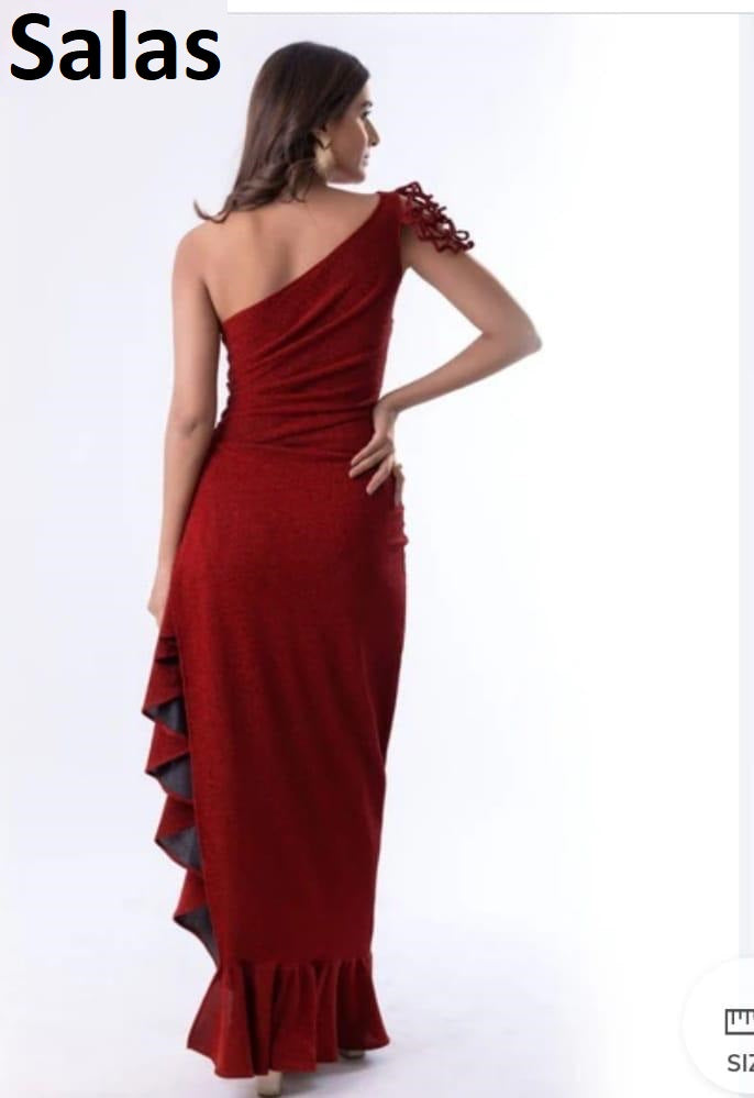Shiny Salas Off Sleeves Western Dress