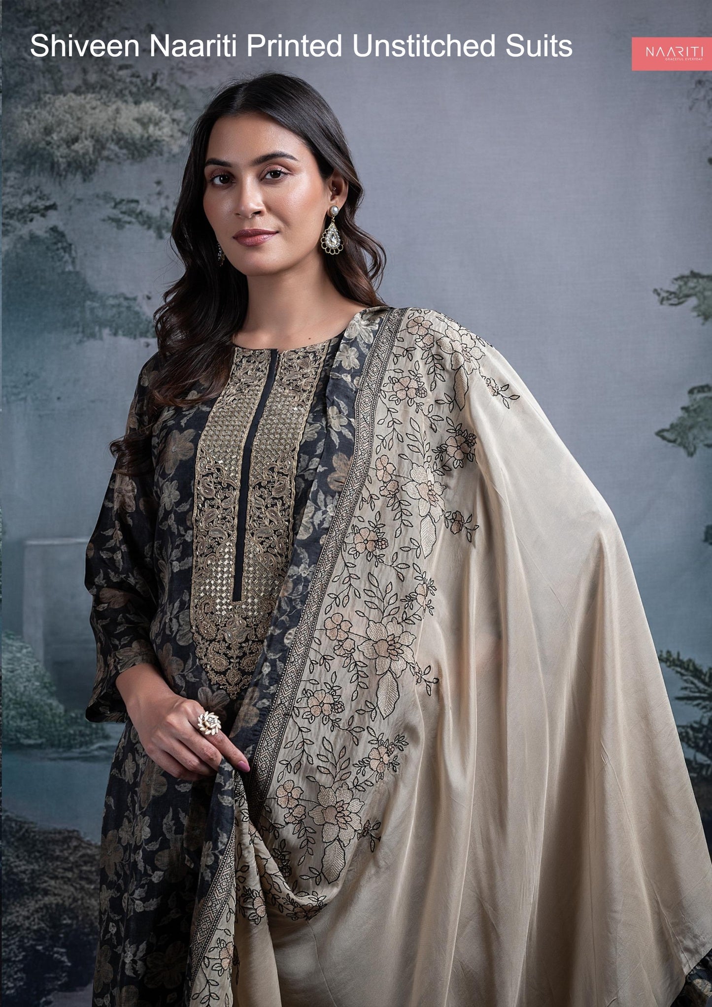 Shiveen Naariti Printed Unstitched Suits