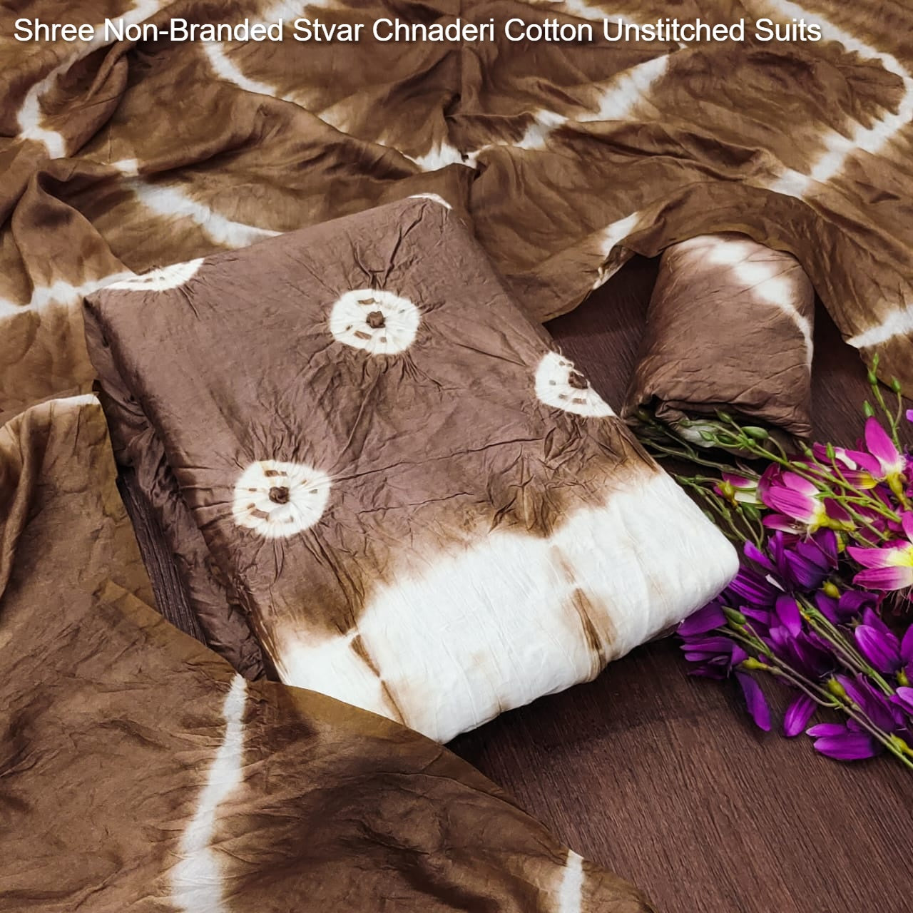 Shree Non-Branded Stvar Chnaderi Cotton Unstitched Suits