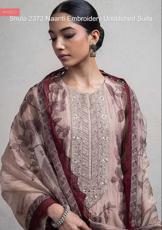 Shula 2372 Naariti Embroidery Unstitched Suits