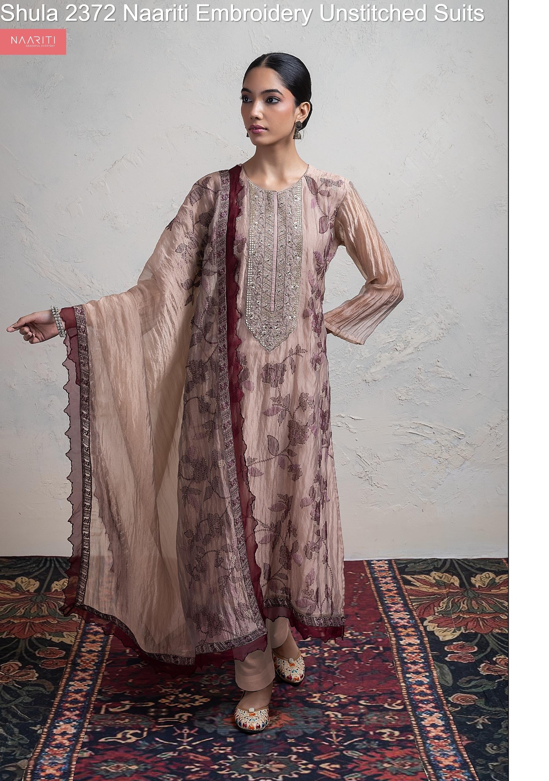 Shula 2372 Naariti Embroidery Unstitched Suits