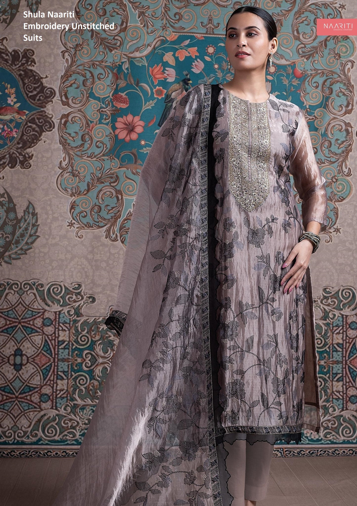 Shula Naariti Embroidery Unstitched Suits