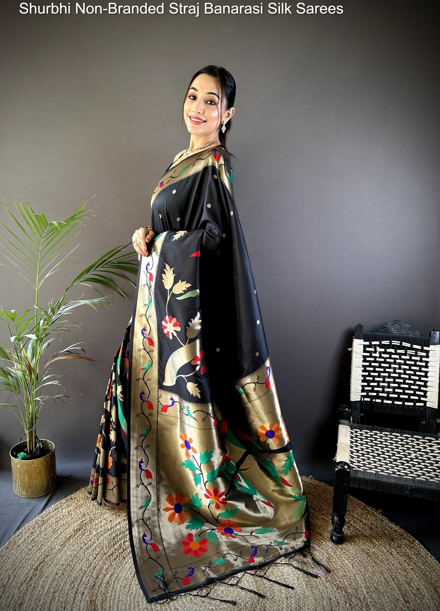 Shurbhi Non-Branded Straj Banarasi Silk Sarees