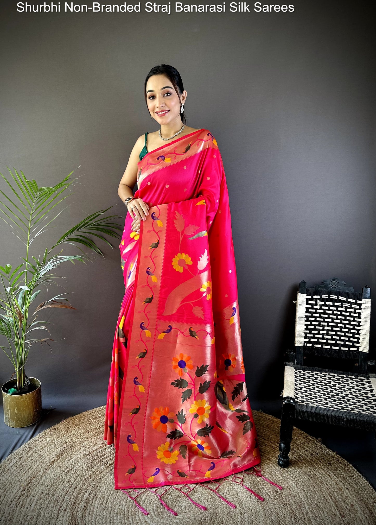 Shurbhi Non-Branded Straj Banarasi Silk Sarees