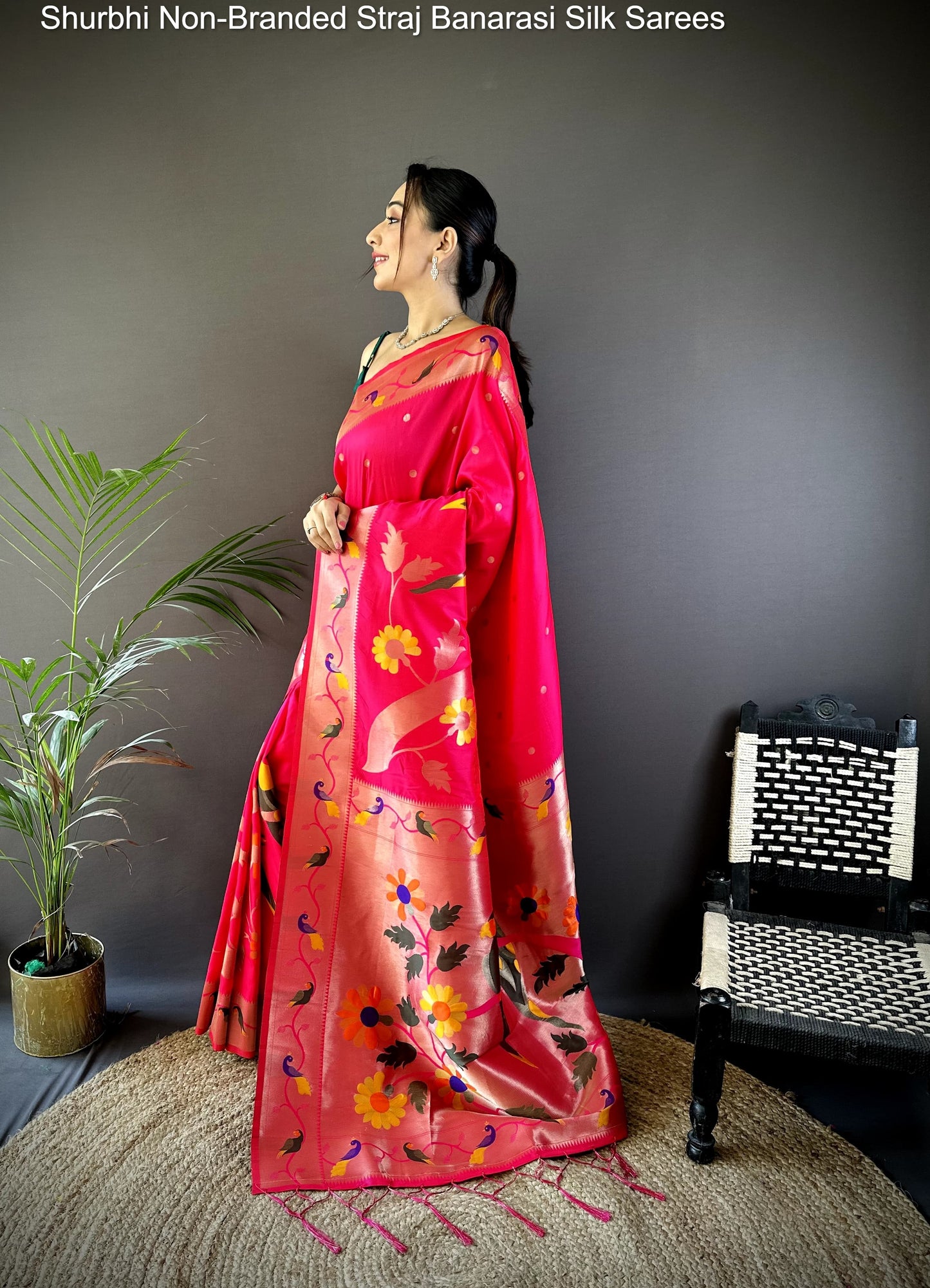 Shurbhi Non-Branded Straj Banarasi Silk Sarees