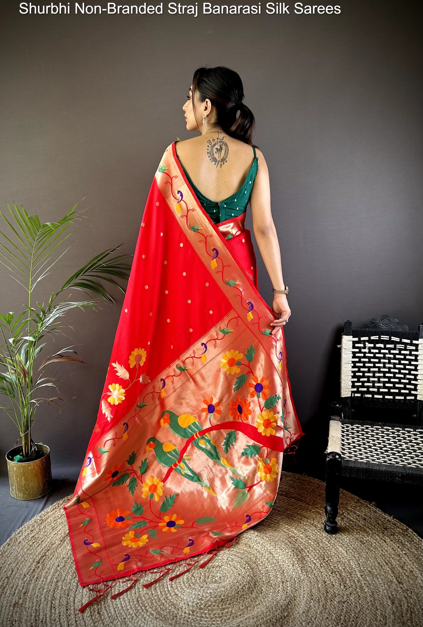 Shurbhi Non-Branded Straj Banarasi Silk Sarees