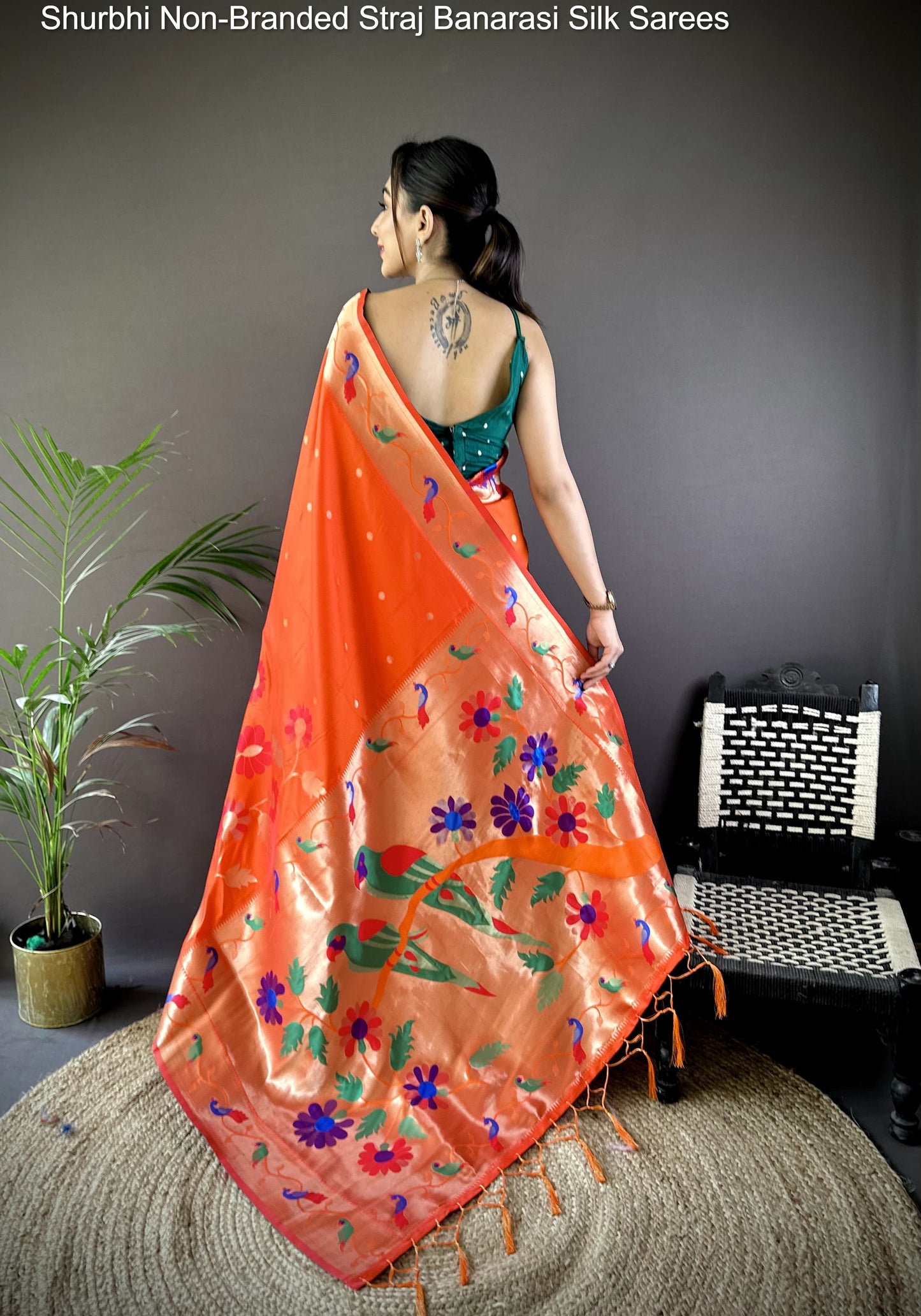Shurbhi Non-Branded Straj Banarasi Silk Sarees