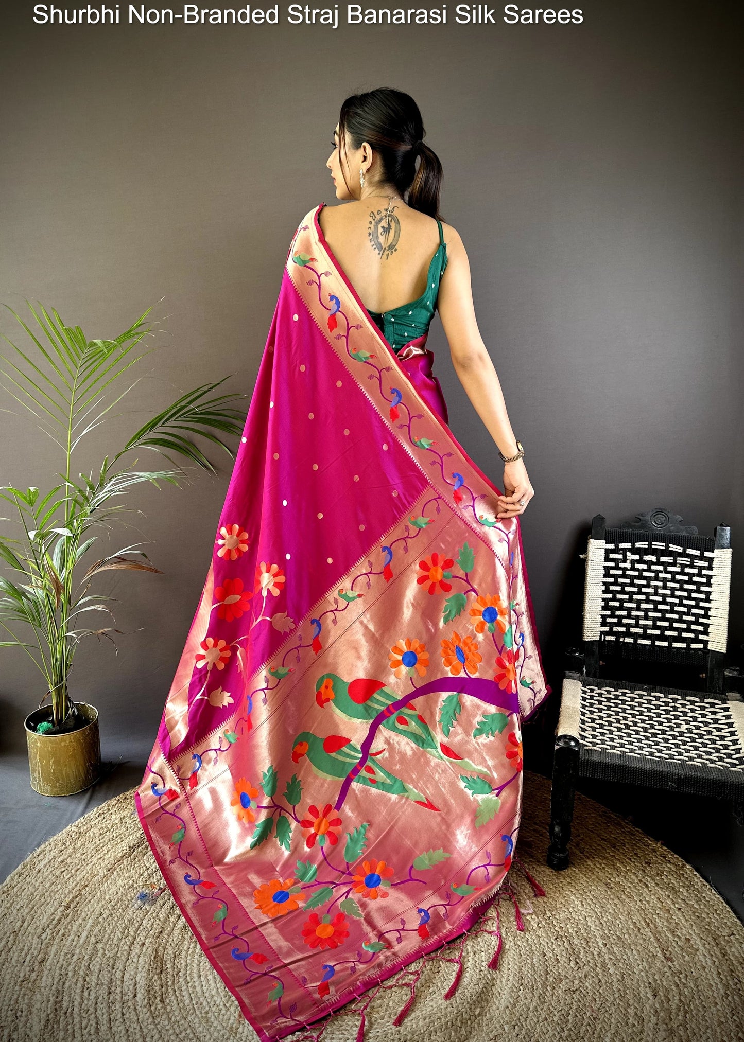 Shurbhi Non-Branded Straj Banarasi Silk Sarees