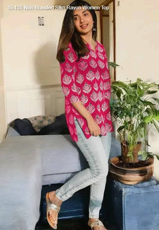 Si-155 Non-Branded Stkri Rayon Women Top