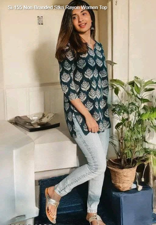 Si-155 Non-Branded Stkri Rayon Women Top