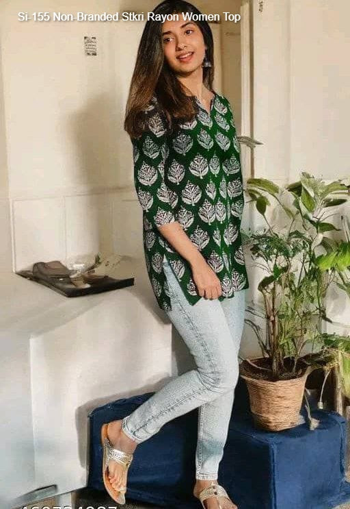 Si-155 Non-Branded Stkri Rayon Women Top