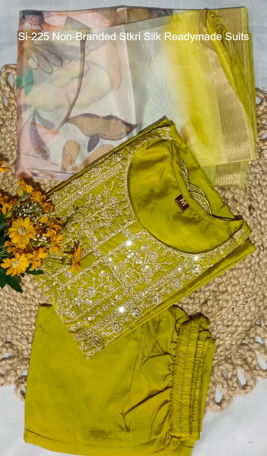 Si-225 Non-Branded Stkri Silk Readymade Suits