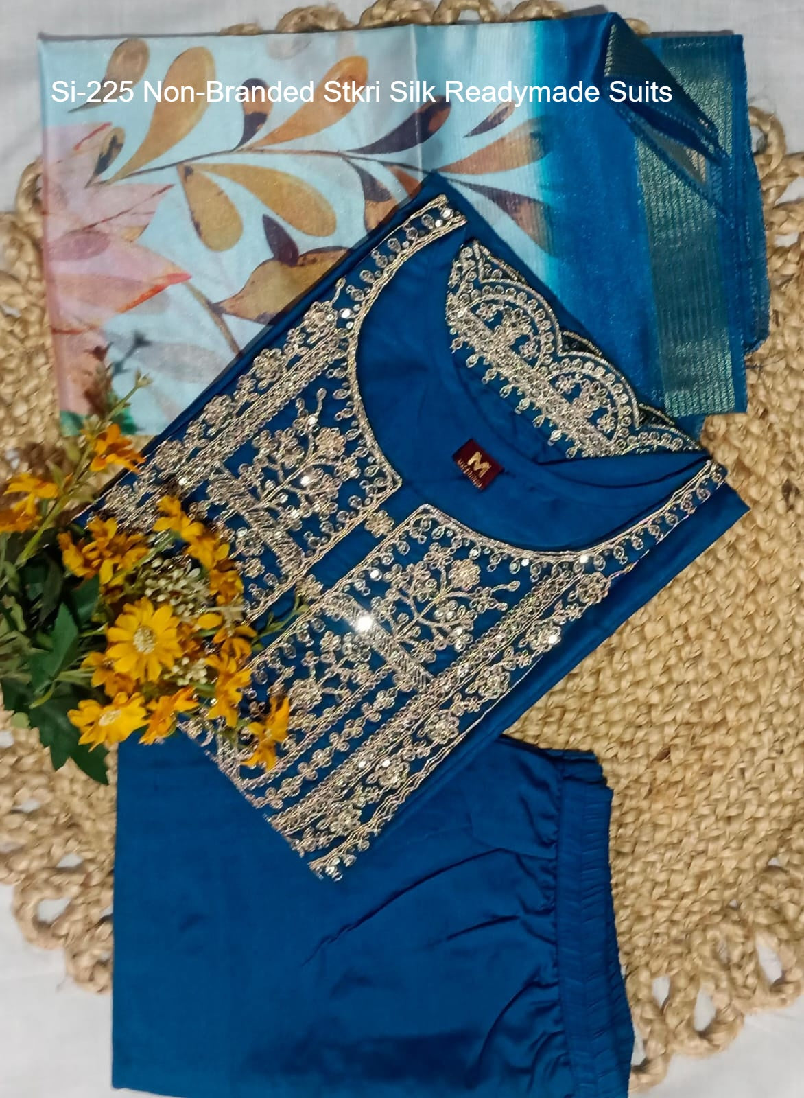 Si-225 Non-Branded Stkri Silk Readymade Suits