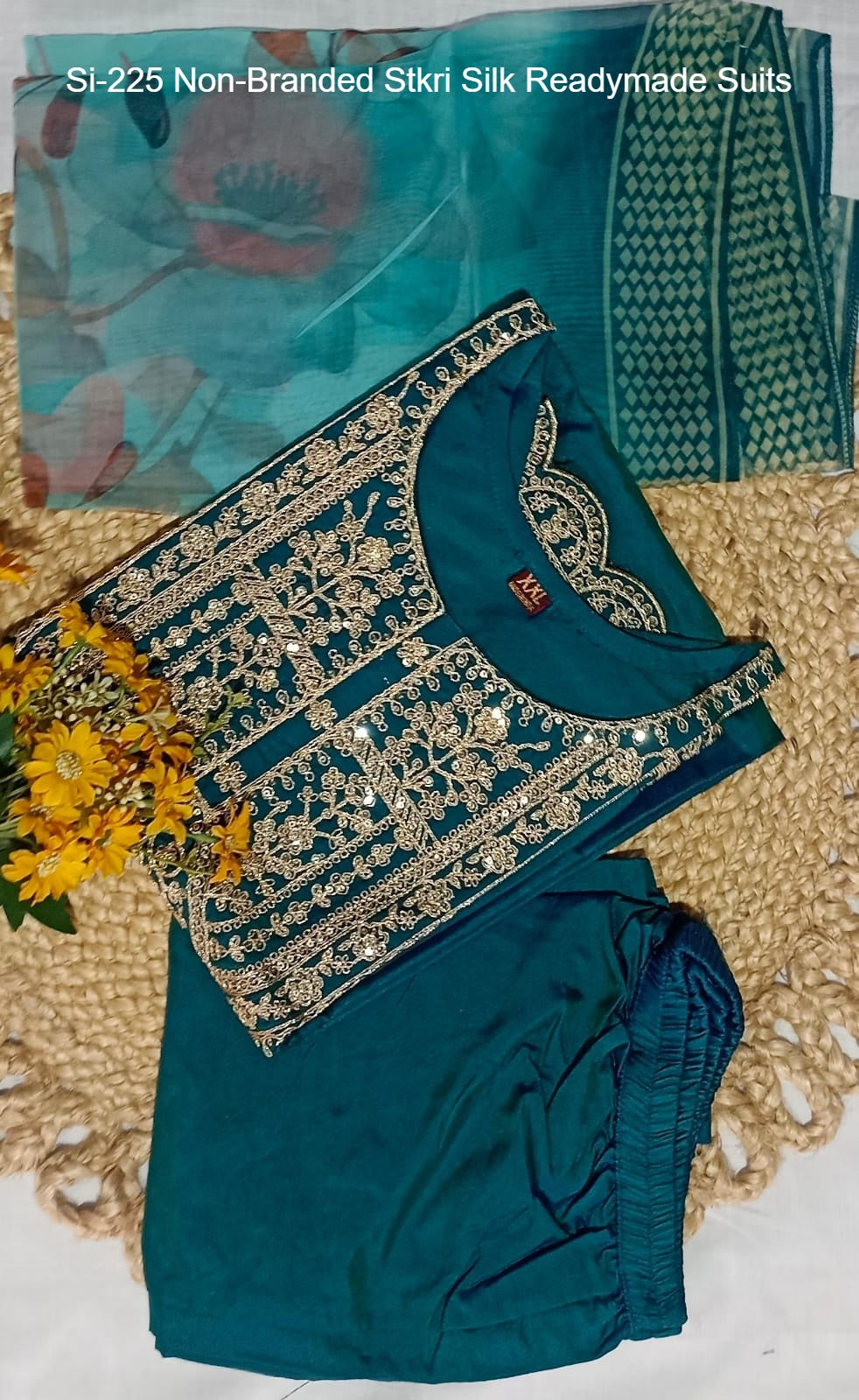 Si-225 Non-Branded Stkri Silk Readymade Suits