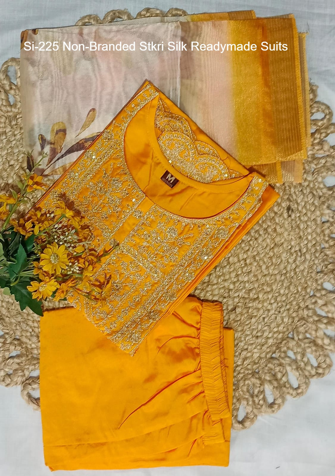 Si-225 Non-Branded Stkri Silk Readymade Suits