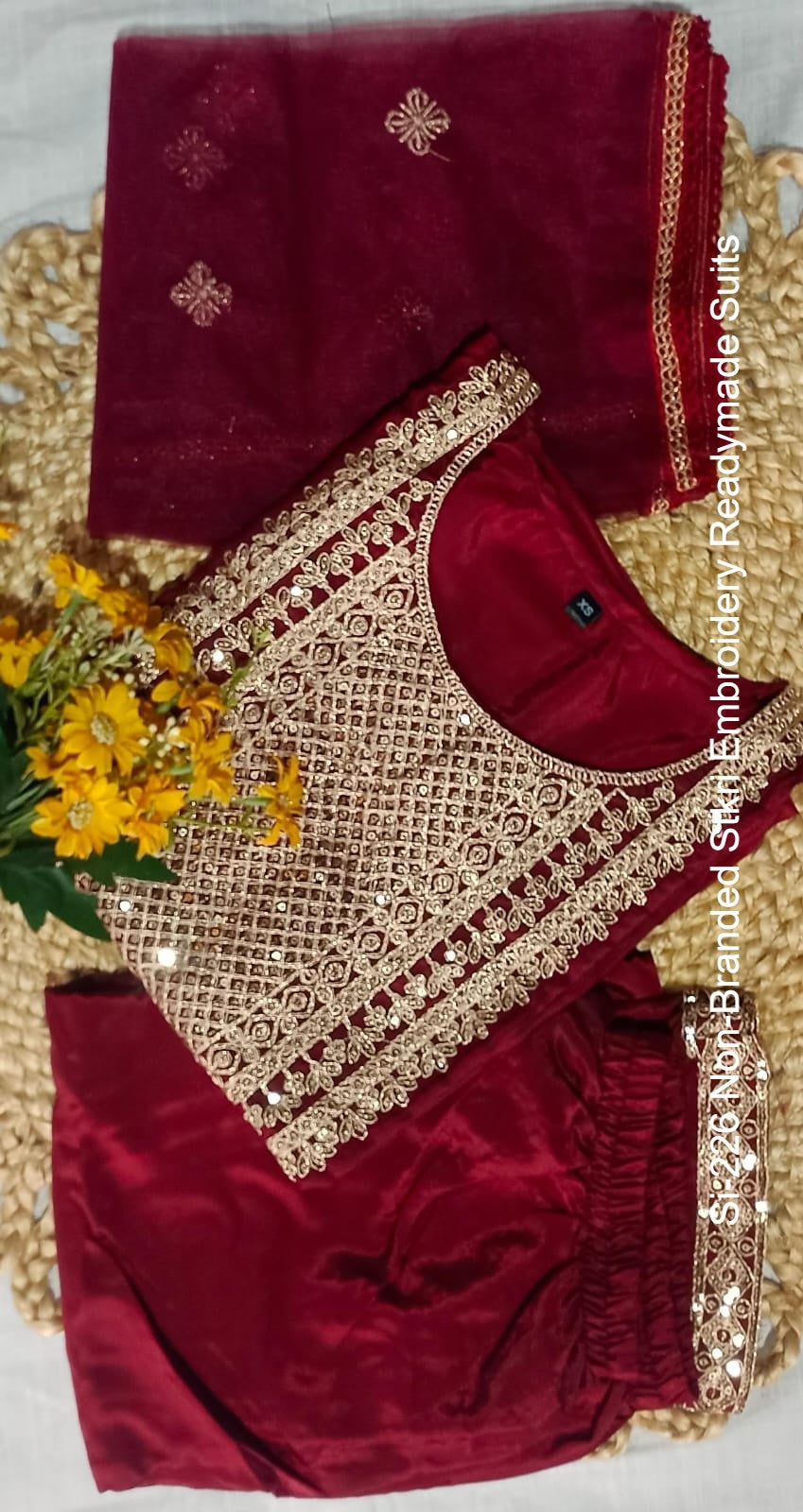 Si-226 Non-Branded Stkri Embroidery Readymade Suits