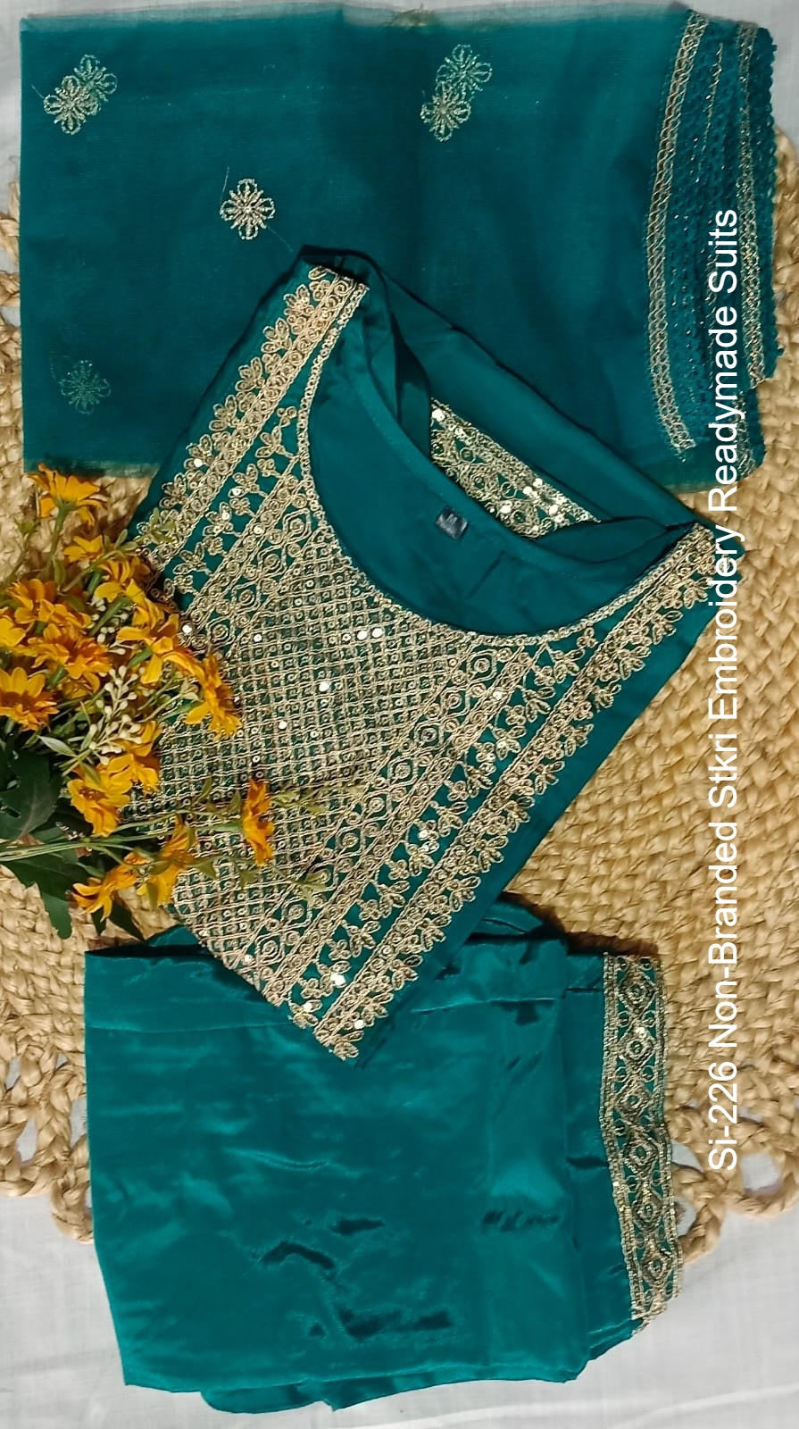 Si-226 Non-Branded Stkri Embroidery Readymade Suits