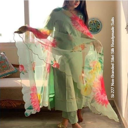 Si-227 Non-Branded Stkri Silk Readymade Suits