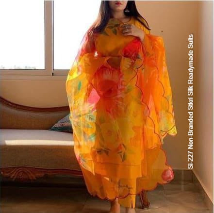 Si-227 Non-Branded Stkri Silk Readymade Suits