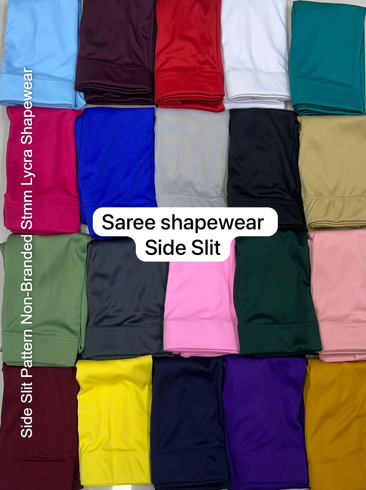 Side Slit Pattern Non-Branded Stmm Lycra Shapewear