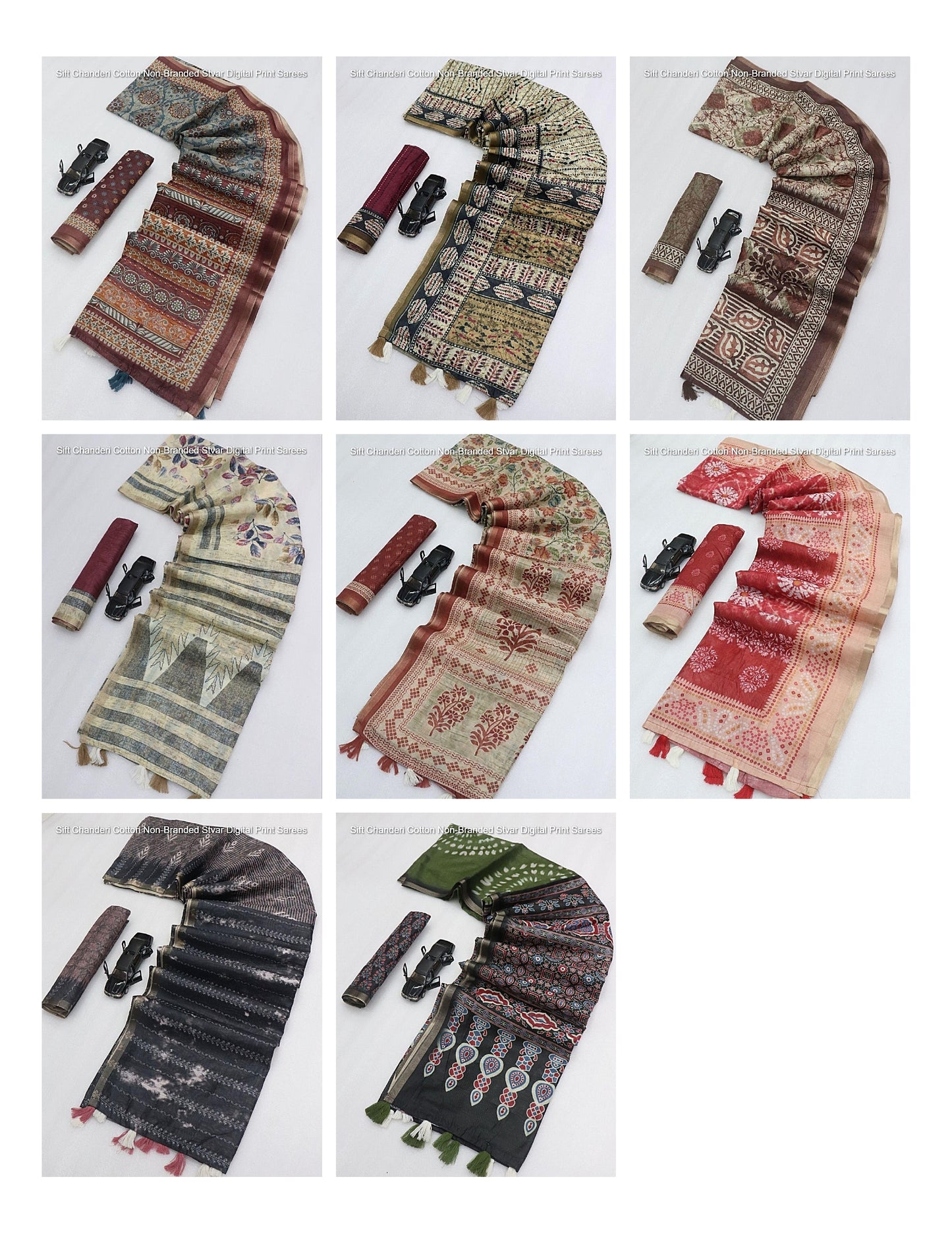 Sift Chanderi Cotton Non-Branded Stvar Digital Print Sarees